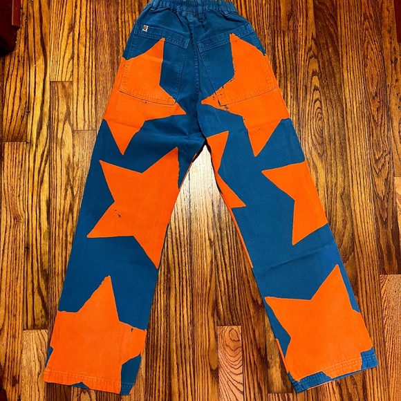 Big Bud Press Blue and Orange Star Wide Leg Pants - Picture 2 of 5